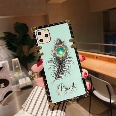 China Luxury Designer Anti-drop Phone Case For Realme 7Pro 8 Square Rectangle PC TPU Shockproof Hybrid Bumper Mobile Back Cover for sale