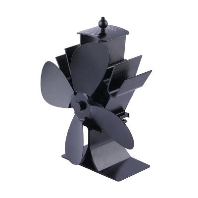 China Modern 4-Blade Heat Fan Powered Stove For Wood / Log Burner / Fireplace for sale