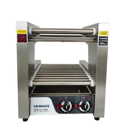 China Hotels Commercial 2 Layer Hot Dog Grill 20 Rollers Stainless Steel Hot Dog Rolling Grill Machine for sale