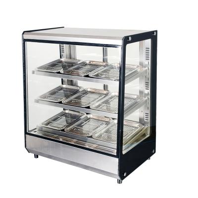 China Commercial Hot Food Pie Stainless Steel Worktop Hotter Display Showcase for sale