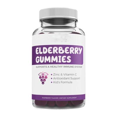 China immune & Anti-Fatigue Private Label Vegan Supplements Adult Black Elderberry Gummies With Vitamin C & Zinc Bear Candy Vit C Gummy Zinc for sale