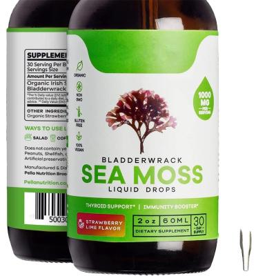 China immune & Custom Label Anti-Fatigue Organic Sea Moss Drops Vegan Organic Vitamin Seamoss Liquid Drops Irish Sea Moss Weight Loss Detox Cleanse Drops for sale