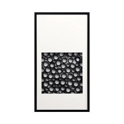 China Modern Black Wooden Bamboo Wall Art Decoration Painting With Glass for sale