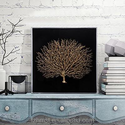 China New Design Modern Gold Coral Art Wall Frame Shadow Box for Decoration for sale