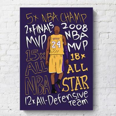 China 45x60cm NBA Superstar Kobe Bryant POP Style Canvas Print Poster Modern Art for sale