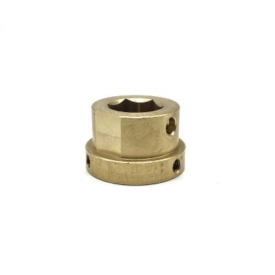 China Dongguan Aluminum CNC Machining Hex Brass Nut Wrench Tool Parts for sale