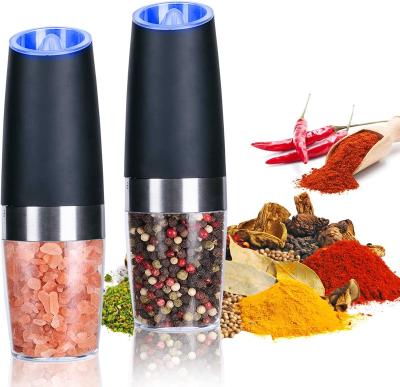 China Amazon Viable Success Salt Battery Operated Pepper Grinder Set with Blue Light for sale