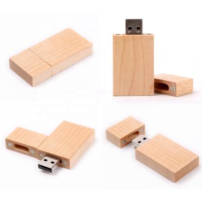 China Ecofrendly Maple Wood Wooden USB 16gb USB Flash Drive With Wooden Box for sale