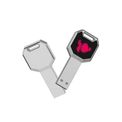 China 2021 Metal LED Instruments Light Up Mini Custom Logo 32gb Flash Drive USB Flash Drive for sale