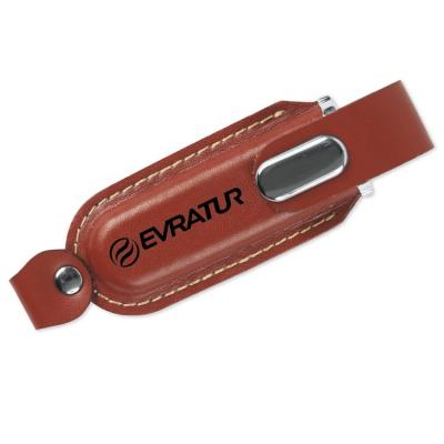 China Leather USB Leather USB Flash Memory With Emboss Logo For Promotion Gift Black Red Brown Color for sale