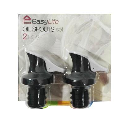 China Easylife CLASSIC 2Pcs Olive Oil Bottle Vinegar Nozzle Airtight for Kitchen Use Glass Oil Bottle Lid Bottle Spout Set for sale