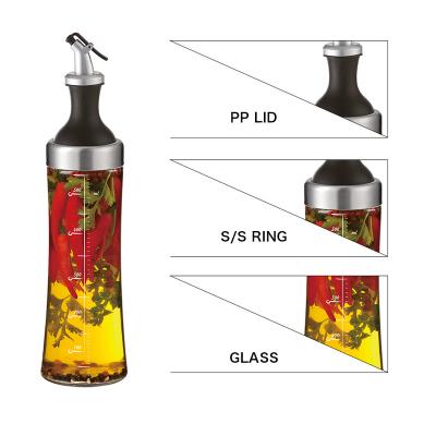 China Freshness Preservation *570Ml Kitchen 2-In-1 Olive Oil Dispenser For Amazon Hot Sales Olive Oil Bottle Glass Bottle for sale