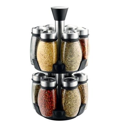 China Freshness Preservation EasyLife 12 Spice Jars With Rotating Rack Spice Rack Set Herb Jars Amazon Hot Sales for sale