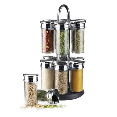 China Modern EasyLife 12 Jars Spice Jar Set With Rotating Rack for sale