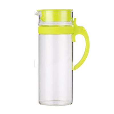 China Glass Heatable Decanter Borosilicate Easylife Water Bottle Glass Pitcher With Handle Hot Sales for sale