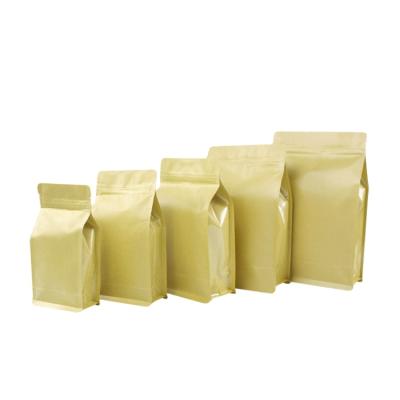 China Eco-friendly Moisture Proof Flat Bottom Standing Pouch Maker Cooffee Packaging Bags With Valve And Zipper for sale