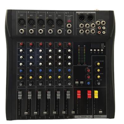 China Family Party CT60S Mini Audio Mixer With MP3 Player For Sound System for sale