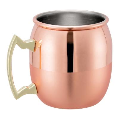 China EFINE Factory Price Copper Moscow Mule Beer Cup Durable Solid Stainless Steel Cocktail Cups In Bar for sale