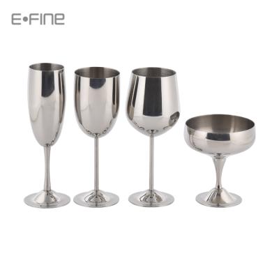 China Sustainable New Stainless Steel Tumbler Champagne Glass /Wine Glass With Small Capacity for sale