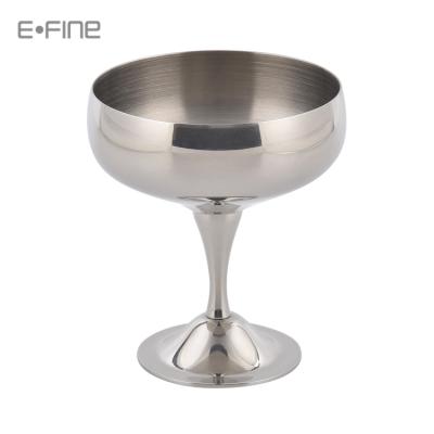 China 2020 New Viable Stem Stainless Steel Margarita Tumbler Wine Glass Martini Glasses for sale