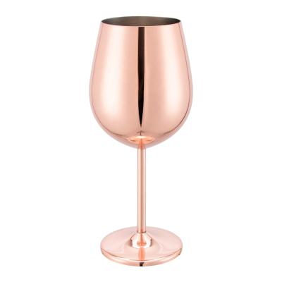 China EFINE disposable factory price custom made 18 oz stainless steel metal wine glass unbreakable copper tumbler for sale