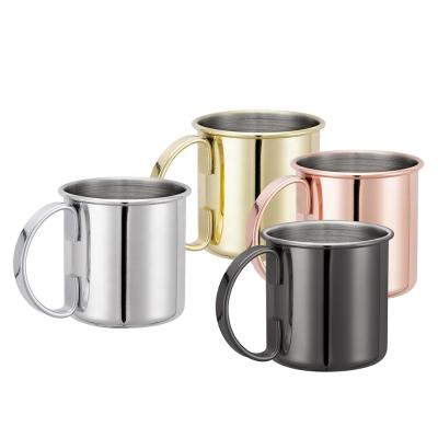 China Viable EFINE customized straight silver copper beer mug stainless steel cocktail cup in home wholesale for sale