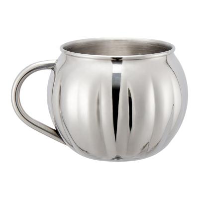 China EFINE 700ml Large Sustainable Pumpkin Shape Silver Stainless Steel Moscow Mule Beer Mugs Maker for sale