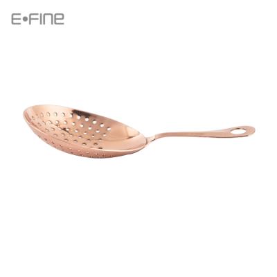 China Viable High Quality Stainless Steel Copper Plated Cocktail Julep Bar Strainer for sale