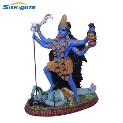 China Hindu God Statue Kali Ma Handmade Polyresin India Holiday for sale