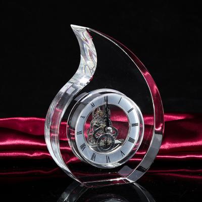 China Europe Hot Selling Guest Gift Crystal Souvenirs Delicate Wedding Gift Crystal Clock for sale