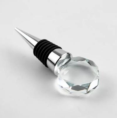 China 2022 Europe Wedding Gifts Wine Return Opener Hot Selling Crystal Glass Bottle Stopper for sale