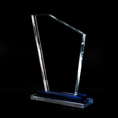 China Europe 2021 Custom Wholesale Laser Engraved Special Crystal Glass Awards Design Trophy Black Trophies for sale