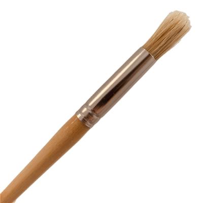 China Professional Wholesale Manufacturer Bristle Pole Painting Acrylic Painting Wooden Handle Oil Brush Set for sale