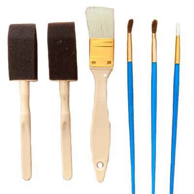 China Paint a Picture Sponge Bristle Brush Pen Wholesale Acrylic Artist for Watercolor Brush Painting for sale