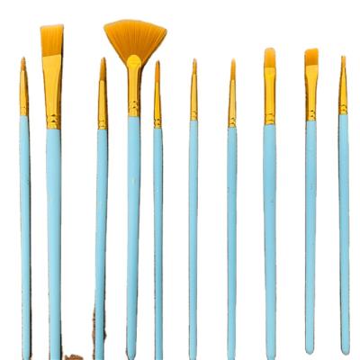 China High Quality Nylon Oil/Acrylic/Gouache/Watercolor Painting Brush Round Treble Fan-shaped Brush Set Art Supplies for sale