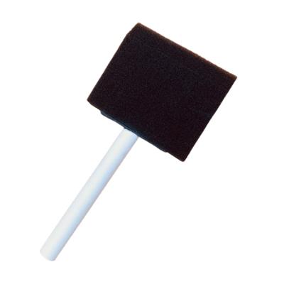 China 2021 New Arrival 3pcs Black Sponge Foam Wood Handle Foam Paint Brushes for sale