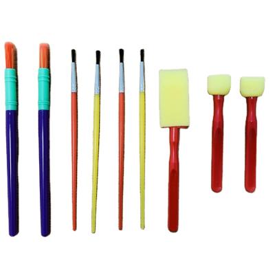 China Wholesale Oil Painting Kids Painting Reading Brush Children Sponge Painting Early Learning Reading Brush for sale