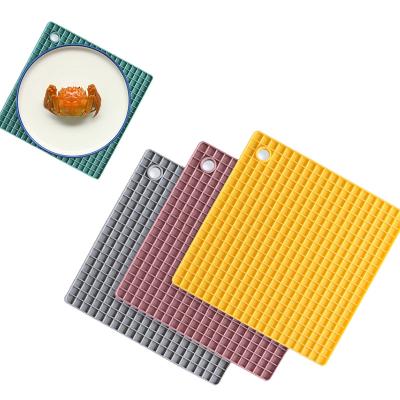 China Nordic Viable Square Silicone Non-slip Style Heat Resistant Mat for sale