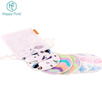 China HappyFlute Pads Wholesale Washable Reusable Reusable Breastfeeding PUL Printed Bamboo Nursing Pads for sale