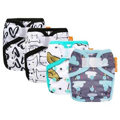 China Happyflute New Arrival Baby Crochet Waterproof Diaper Cover And Loop Diaper Cover Printed Washable Cover for sale