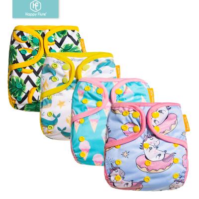 China Happyflute Printed Cloth Diaper Covers Waterproof Diaper Cover Baby Cover Washable Diaper for sale