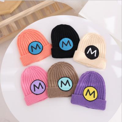 China Fashion children's hat autumn and winter letter boys and girls knitted hat the new baby warm hat for sale