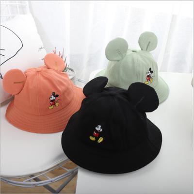 China New Verified Children's Hat Cartoon Mickey Ear Boys And Girls Ocean Baby Kids Outdoor Bucket Hat for sale