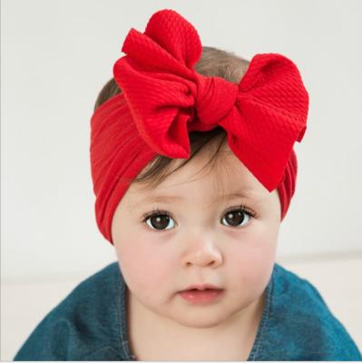 China Fashion 100% Cotton Girls Fabric Flower Hair Accessories Korean Cute Bowknot DIY Baby Fancy Headbands for sale