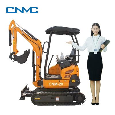 China Building Material Shops 1 Ton Mini Small Hydraulic Crawler Farm Digger Household Rubber Crawler Excavator for sale