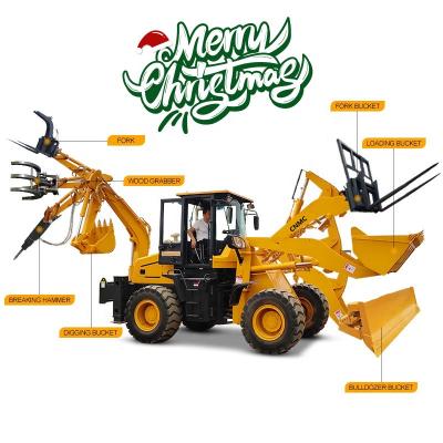 China China 37KW 4 Ton Hydraulic 4WD Backhoe Loader Front End Loader With 2m Digging Depth From Building Material Stores for sale