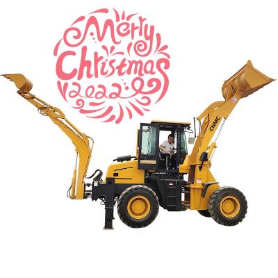 China Construction Material Shops Multifunctional Earth Moving Machinery 4 Wheel Tractor With Front Loader Backhoe Loader Excavator for sale