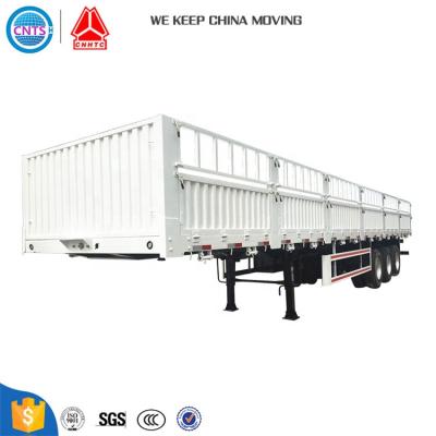 China 60 Ton Truck Trailer 3 Axles Transport Cargo Semi Truck Barrier Trailer for sale