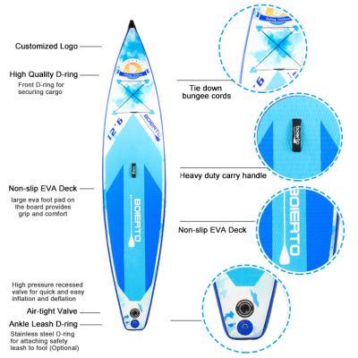 China Fashionable Shape Manufacturer ISUP Professional SIP Inflatable Paddle Board Stand Up Paddle Board Racing For Unisex Water Sports for sale