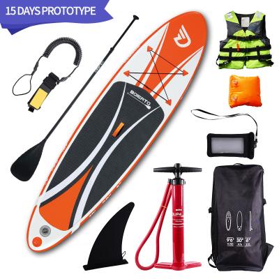 China Best Selling Portable Stand Up Orange Slim Inflatable Paddle Board For Surfing With Competitive Price for sale